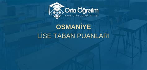 osmaniye lise taban puanları 2022